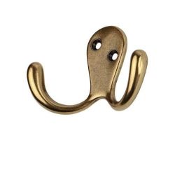 mosazný věšák Mena M, starozlatá