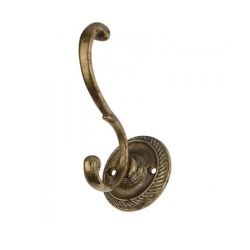 mosazný věšák Palto, mosaz antik