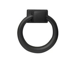 mosazná úchytka klepadlo Anello, ∅ 105 mm, černá matná
