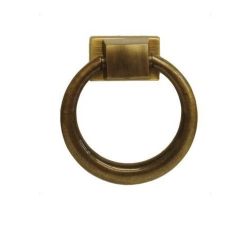 mosazná úchytka klepadlo Anello, ∅ 105 mm, broušená mosaz