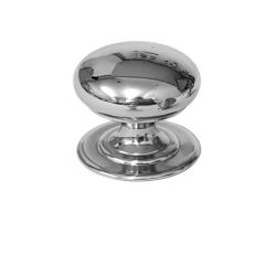 mosazný knopek Cardea, lesklý chrom