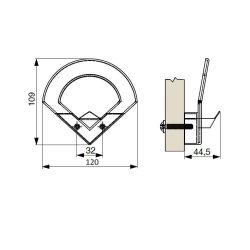 věšák Kala XV43, lesklý chrom