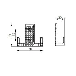 věšák Mosa menší XV40, starobronz