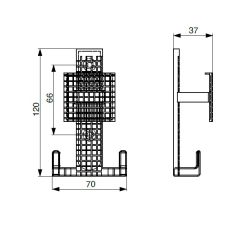 věšák Mosa větší XV39, lesklý chrom