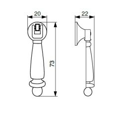 knopek Lene XR30, staromosaz