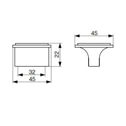 knopek Pena větší XR29, staromosaz/ porcelán