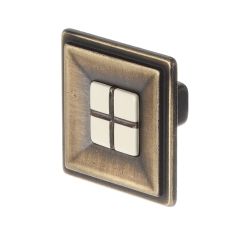 knopek Pena menší XR29, staromosaz/ porcelán