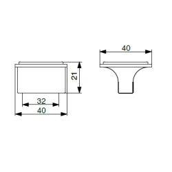 knopek Olenia větší XR26, staromosaz