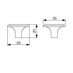 knopek Olenia menší XR26, staromosaz