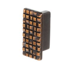 knopek Mosa obdélníkový XR16, starobronz