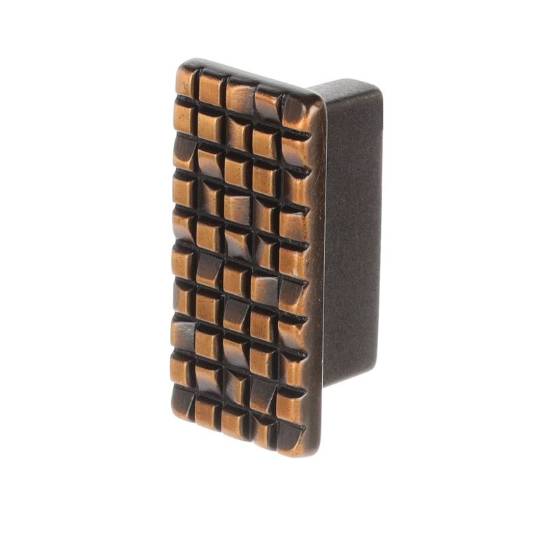 knopek Mosa obdélníkový XR16, starobronz
