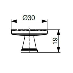 knopek Mosa kulatý XR16, starobronz