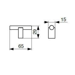 knopek Cenia XH62, bílá matná