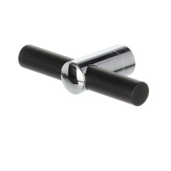 knopek Mali XH49, lesklý chrom/ černá matná