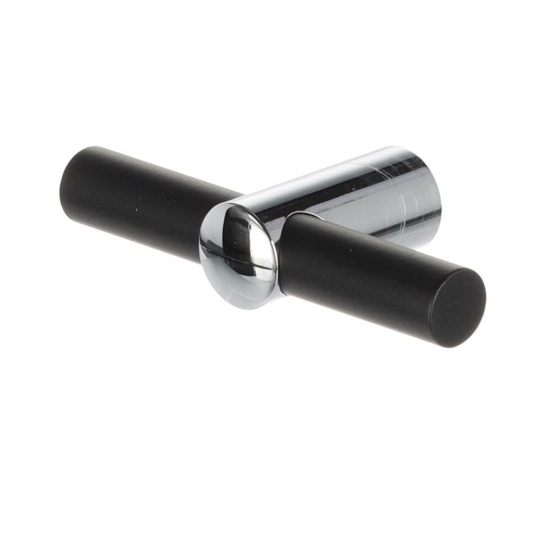 knopek Mali XH49, lesklý chrom/ černá matná