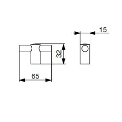 knopek Mali XH49, lesklý chrom/ černá matná