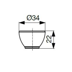 knopek Menia kulatý XD03, modrá