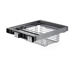 Výsuvný věšák na kalhoty s košem na prádlo WB 663, antracit