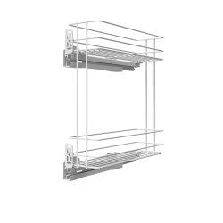 Výsuvný dvoupoličkový koš boční Cargo PRO, levý, bílý