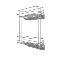 Výsuvný dvoupoličkový koš boční Cargo PRO, pravý, chrom