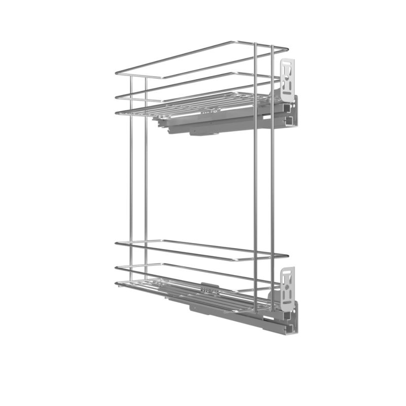 Výsuvný dvoupoličkový koš boční Cargo PRO, pravý, chrom