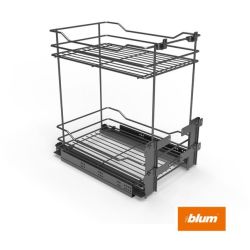 Výsuvný dvoupoličkový koš spodní Cargo Prestige, antracitový