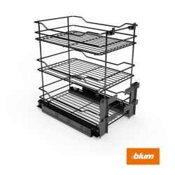 Výsuvný třípoličkový koš spodní Cargo Prestige, antracitový