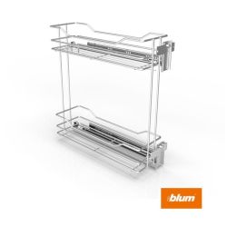 Výsuvný dvoupoličkový koš spodní Cargo Prestige, pravý, chrom