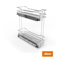 Výsuvný dvoupoličkový koš boční Cargo Prestige, levý, chrom