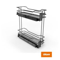 Výsuvný dvoupoličkový koš spodní Cargo Prestige, levý, antracit