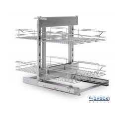 Rohový výsuvný koš Magic Corner komfort (P/L), chrom