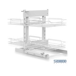 Rohový výsuvný koš Magic Corner komfort (P/L), bílý