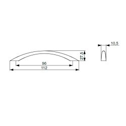 madlo Anita RX XH03, matný chrom