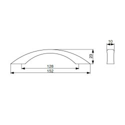 madlo Piombina RX XH10, matný chrom