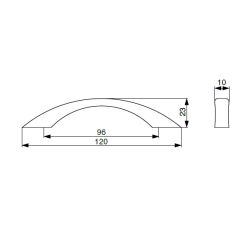 madlo Piombina RX XH10, broušený nikl