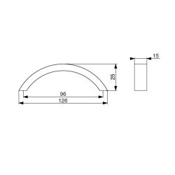 madlo Fild XH44, eloxovaný hliník