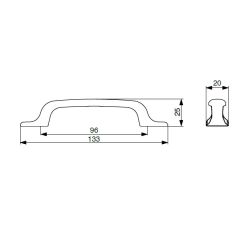 madlo Nolan XH40, lesklý chrom