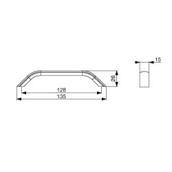 madlo Umberto RX XH24, eloxovaný hliník