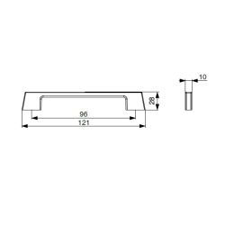 madlo Enuca RX XH31, lesklý chrom/ bílá matná