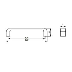 madlo Taca RX XH28, lesklý chrom/ bílá matná