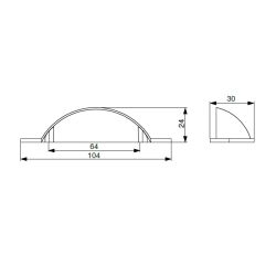 úchytka mušle Cona RX XR19, patinovaná zlatá