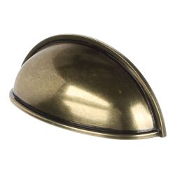 úchytka mušle Loka RX XR20, patinovaná zlatá