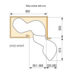 Systém LEMANS II, Arena Classic, šedá, pravá