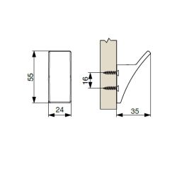 věšák Doris RX XV14, černá matná