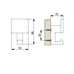 věšák Pera XL RX XV25, bílá matná