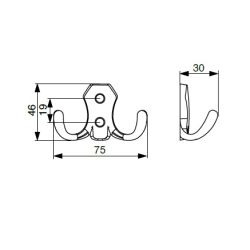 věšák Lugo RX XV03, patinovaný bronz