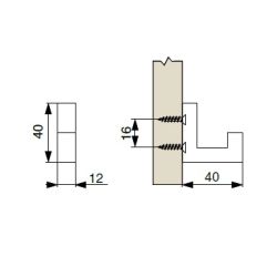 věšák Tola S XV33, broušený nikl