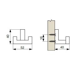 věšák Tola M XV34, černá matná