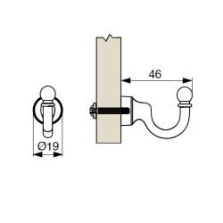 věšák Lugia XV24, lesklý chrom