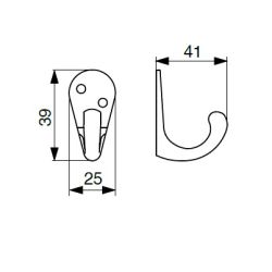 věšák Cava XV13, lesklý chrom